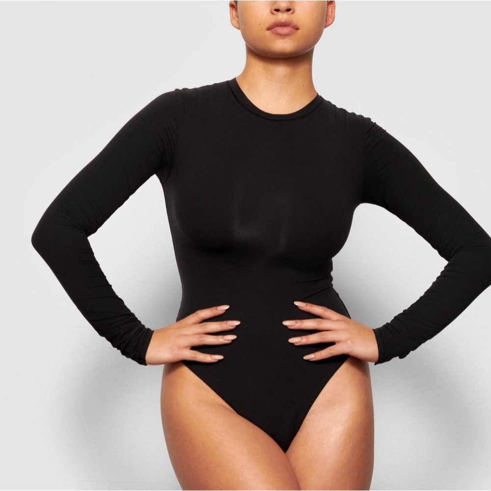 Skims Fits Everybody Black Bodysuit